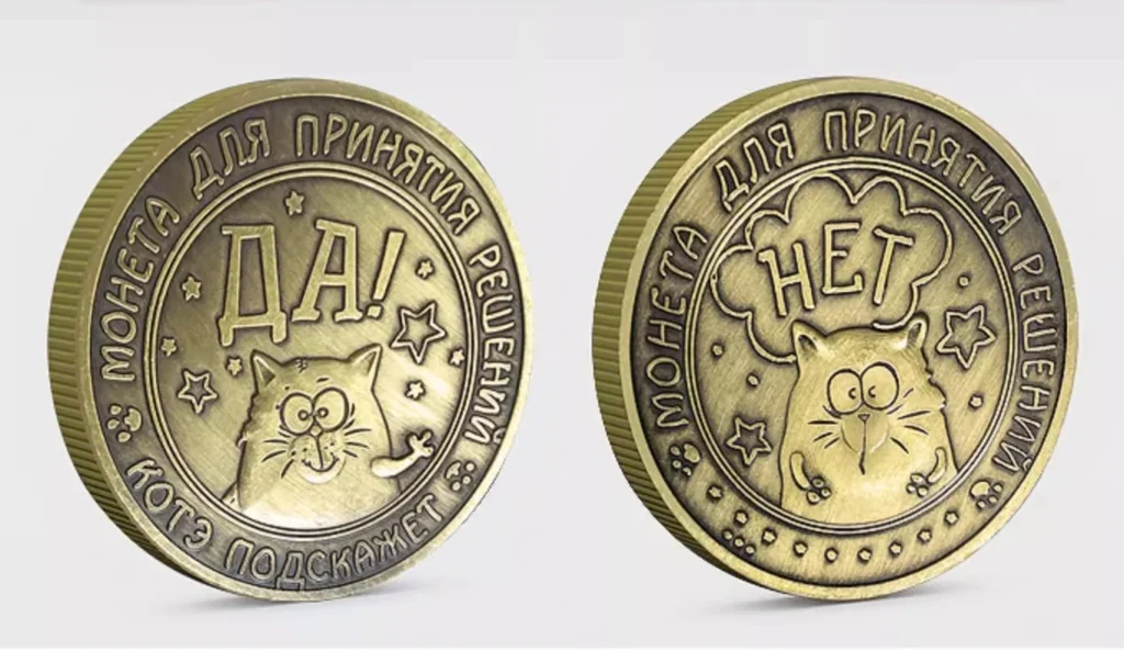Custom Buy Cat Decision Challenge Coins Usage Scenarios- CustomBlitz.com