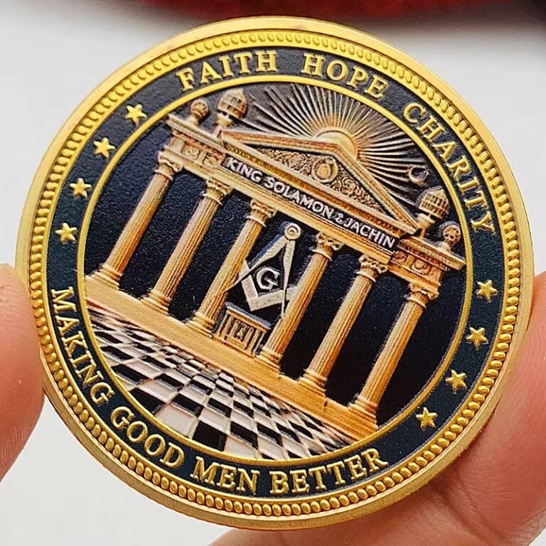 Custom Buy Fallen Warrior Challenge Coins Back- CustomBlitz