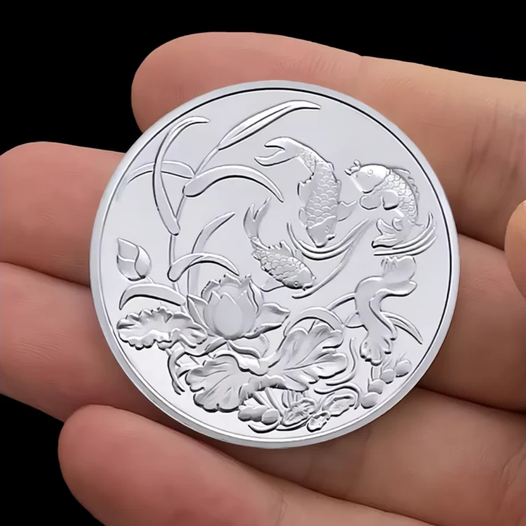 Custom Buy Koi Lotus Challenge Coins Back- CustomBlitz