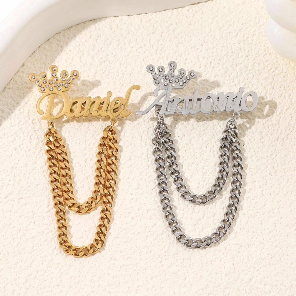 Custom Rhinestone Name Pins - customblitz.com
