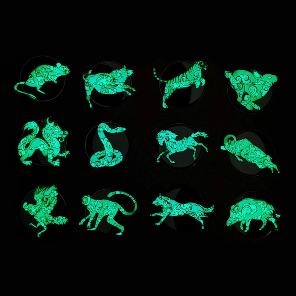 Custom glow in the dark Chinese zodiac enamel pin - CustomBlitz.com